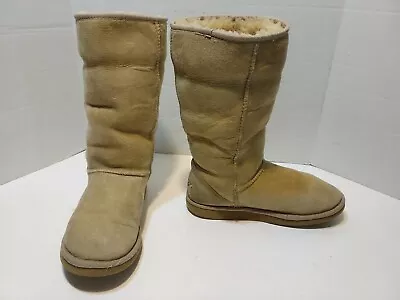 UGG Australia Women's 7 Boots Classic Tall 5815 Size W7 Sand Tan Suede CG  • $36.77