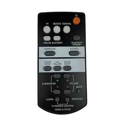 $18.69 • Buy FSR66 ZJ78750 Replacement Remote For Yamaha FSR64 ATS-1030 YAS-103 Soundbar