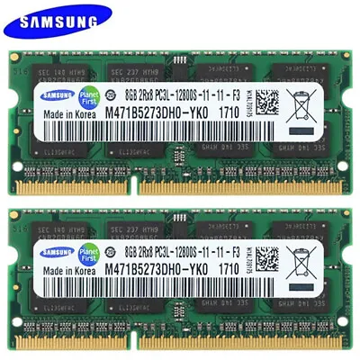 SAMSUNG 8GB DDR3L 1600MHz 204-Pin Sodimm Memory LAPTOP RAM PC3L-12800 LOT DDR3L • £22.86