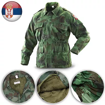 NEW Original Serbian YUGOSLAVIA M89 Jacket Parka Oak Leaf Camo Winter Fur Liner • $56.03