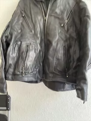 Vintage Chelsea & Fulham Lon EN Leather Jacket Size 60HOG Patch & Extra Pins • $39.99