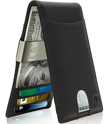 Slim Wallets For Men With Money Clip Bifold Wallet RFID Card Holder Mens Wallets • $19.99