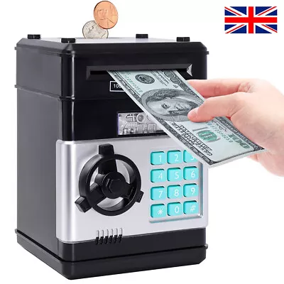 Piggy Bank Safe Money Box Bank Electronic Password Lock ATM Cash Coin Kids Gift • £12.95