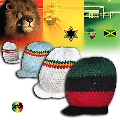 100% Cotton Rasta Hat Cap Natty Dreadlocks Jamaica Reggae Caps Africa Marley XL • $26.99