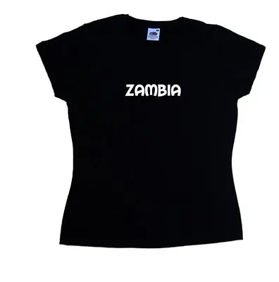 Zambia Text Ladies T-Shirt • $11.18