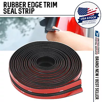 Black Rubber U Channel Edging Trim Seal Door Window Edge Window Strip 10feet • $10.69