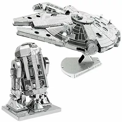 Set Of 2 Fascinations Metal Earth Star Wars Millennium Falcon & R2-D2 Model Kits • $22.95