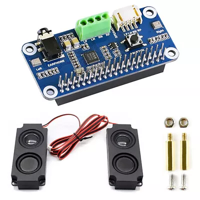 Audio Sound Card HAT Speaker Hi-Fi Kit For Raspberry Pi Zero 2 W WH A 3 B Plus 4 • $46.49