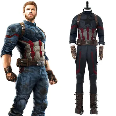 Avengers3: Infinity War Captain America Costume Cosplay Men Steven Rogers • $119.37