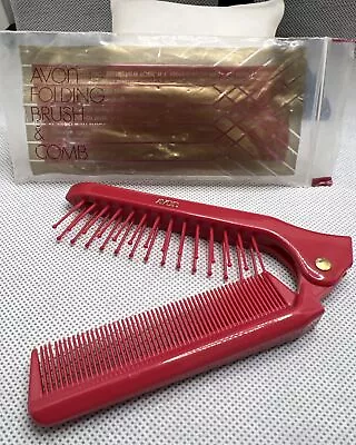 Vintage Avon Red Folding Brush & Comb 1985 Unused New Old Stock ~ SB • $8.99