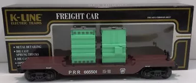 K-Line K665501 Pennsylvania Depressed Center Flatcar W/ 2 Transformers EX/Box • $17.62