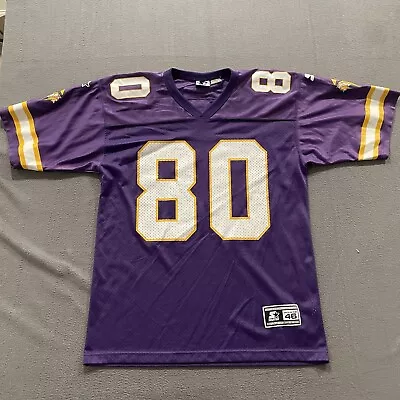 Vintage Starter Minnesota Vikings Jersey Mens 46 Medium Purple Cris Carter 90s • $34.88