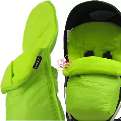 Lime Padded Footmuff & Liner To Fit Quinny Zapp Petite Star Zia Obaby Zoma • £10.45