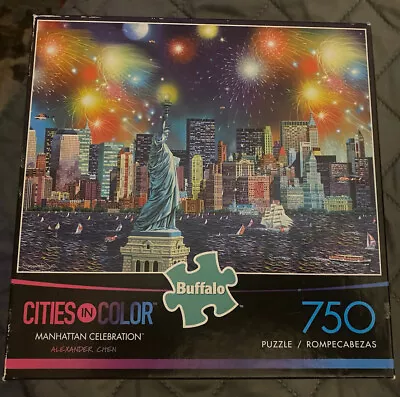 Cities In Color Manhattan Celebration By Alexander Chen 750 Piece Jigsaw Puzzle • $9