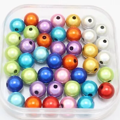 500 Mixed Color 3D Illusion Miracle Round Beads 8mm Spacer Craft DIY • $12.50
