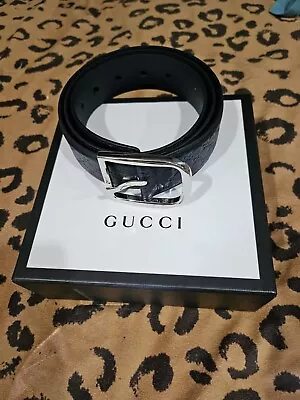 Gucci Leather Belt Navy 38us Waist • $99.99