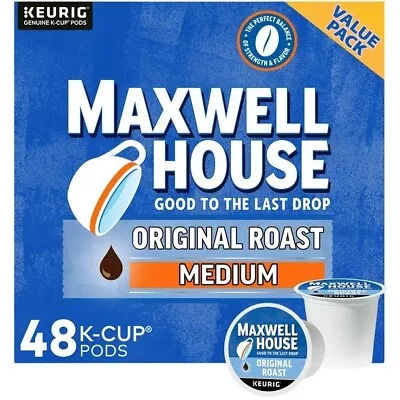Maxwell House Original Roast Ground Coffee K-Cups 48 Ct Box • $19.99