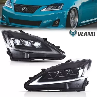 LH+RH Full LED Projector Headlight Assembly For 2006-2012 Lexus IS250 IS350 ISF • $439.99