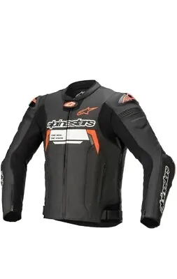  Men's Alpinestars Vision Leather Motorbike Jacket Motorcycle Street Racing Gear • $170