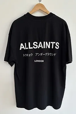 Allsaints Underground Crew Neck T Shirt Black London To Tokyo Medium Oversized • £34.99