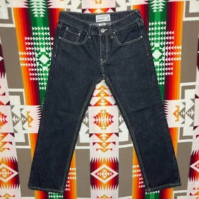 Ecko Unltd Jeans Black - Y2K 2000s Denim Pants Contrast Stitch Size 30x30 • $17.60