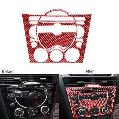 3Pcs For Mazda RX-8 RX8 2004-08 Red Carbon Fiber Center Console CD Panel Cover • $23.43