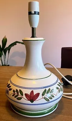 Vintage Rye Pottery Ceramic Lamp Base..Hand Painted..in Nice Condition • £26