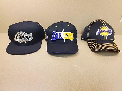 Los Angeles Lakers Hat Lot (3). New W/O Tags. Mitchell And Ness Etc.  • $25