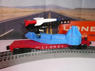 Lionel Missile Launching Flat Car 6650 Original Blue Tip Missle 6424-11 Mold U2 • $395.10