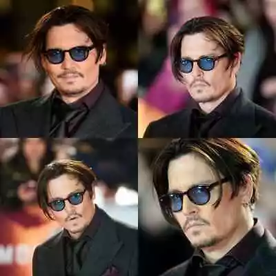 Johnny Depp Sunglasses Blue Lens Tinted Celebrity Retro Classic Glasses • $9.95