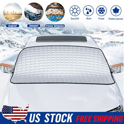 Magnetic Car Windshield Cover Winter Snow Ice Sun Protector For SUV All Seasons • $10.49