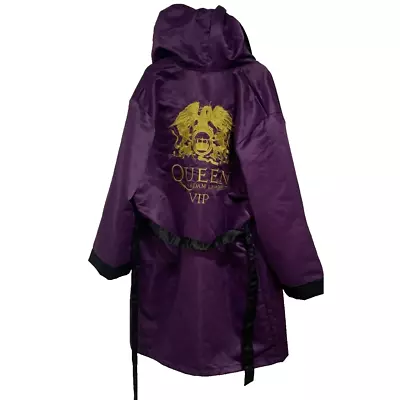 Queen Adam Lambert VIP Purple Hooded Robe Gown Souvenir Rhapsody Tour Merch. • $55.95