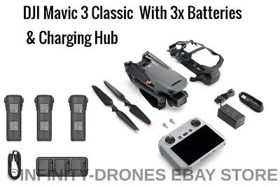 DJI Mavic 3 Classic Fly More Combo With RC Smart Controller 3x Batteries & Hub • $1995