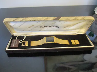 VINTAGE LONGINES  MIRAGE  LADIES DRESS WATCH DUCHESS GOLD MESH Band With Box • $275