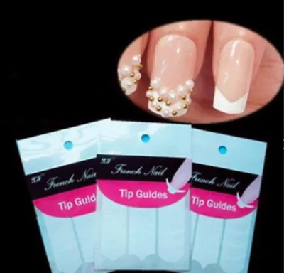 20-Pack French Manicure Nail Art Tips Guide Stickers - DIY Polish Stencils Set • $6.40