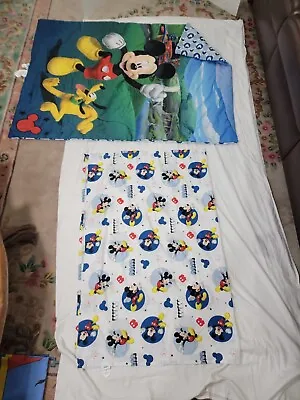 Disney Mickey Mouse Club 2pc Bedding Twin Toddler Comforter And Top Flat Sheet • $21.99