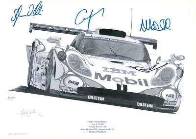1998 Le Mans Winning Porsche - Drivers Signed Limited Edition Print • £18