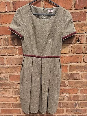 Cath Kidston Check Greed Multi Tweed Dress Size 8 Ww2 Vintage Wartime  • £24.99