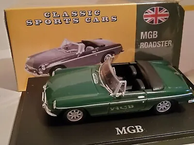 £19.99 • Buy  1/43 Mg Mgb Roadster Chrome Bumper In Green, Lhd. Atlas, Classic Sports Cars