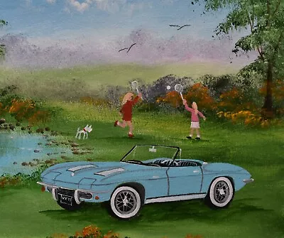 Mal Burton Original Oil Painting A Day Out Playing Tennis In The Countryside • £79