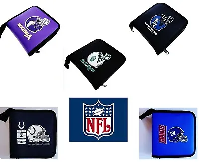 1 NEW Case 24 CD DVD Blue Ray Disc Holder Travel Storage Nylon NFL CHOOSE TEAM  • $14.95