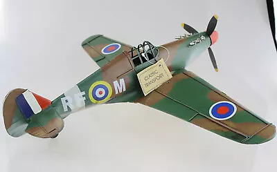 Tin Metal Model World War 2 II Hawker Hurricane Plane RAF Fighter Aircraft • £20