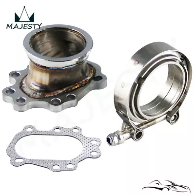 $71.15 • Buy 2.5  V-band Clamp Flange Turbo Down Pipe Adapter+Gasket For T25 T28 GT25 GT28 SL