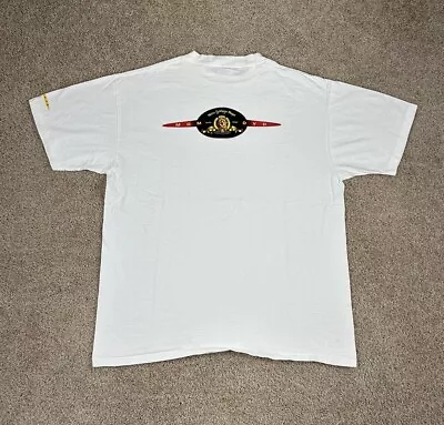 Vintage MGM DVD Metro Goldwyn Mayer White Movie Promo T-Shirt Size XL • $24.99
