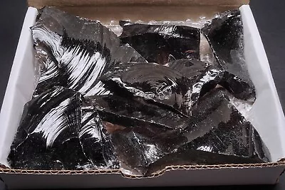 Obsidian 10 OZ Lot Natural Black Volcanic Glass Obsidian Crystal Chunks • $11.96