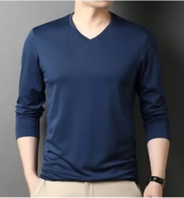 $0.99 • Buy Kiton V-neck Sweater Presidential Blue Cashmere & Silk Us Size L Nwt Lightweight