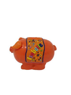 JohnHinde My Name ISABELLE Piggy Bank Orange Plastic • £3.95