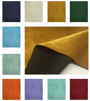 Plush Velvet Fabric Dressmaking Upholstery Vehicle Curtain Blind Velour Material • £0.99