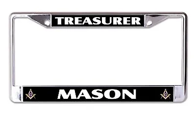 Treasurer Mason Chrome License Plate Frame • $22.99