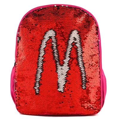 DIY Customize Sequin Print Girls Backpack Kids Backpacks - Large Size/Rose Red • $36.19